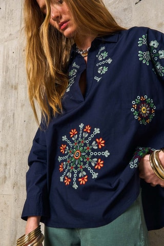 Tunica oversize Prune - Blu