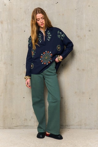 Tunica oversize Prune - Blu