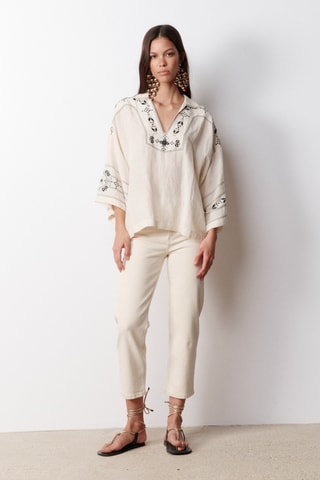 Tunica in lino Marisa - Beige