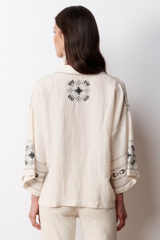 Tunica in lino Marisa - Beige