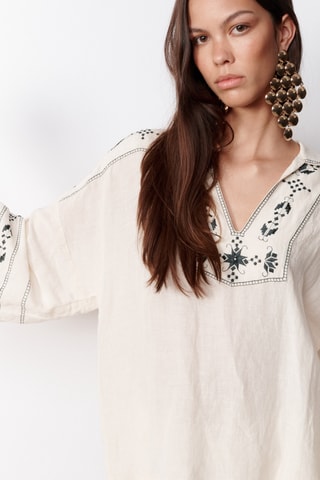 Tunica in lino Marisa - Beige