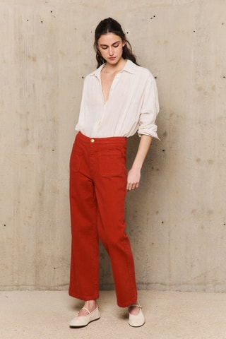 Pantaloni straight Plaquees - Corallo