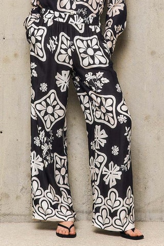 Pantaloni wide legs Stéphanie - Nero