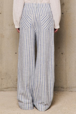 Pantaloni straight in cotone Ida - Blu