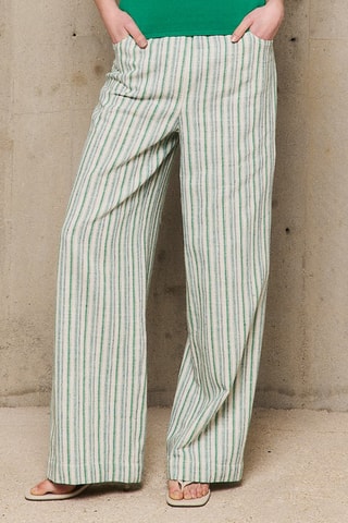 Pantaloni straight in cotone Ida - Verde