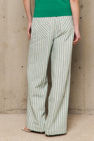 Pantaloni straight in cotone Ida - Verde