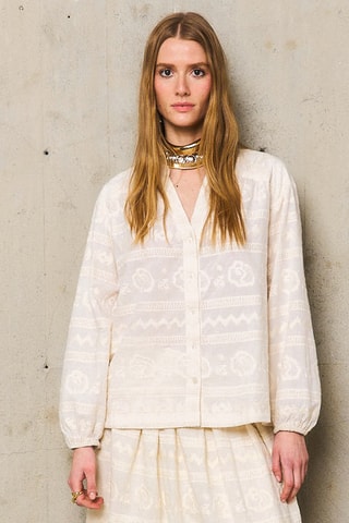 Camicia regular Laure - Beige