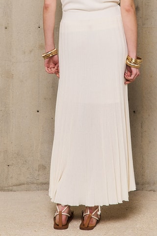 Gonna lunga plissé Enola - Beige
