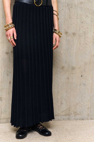 Gonna lunga plissé Enola - Nero