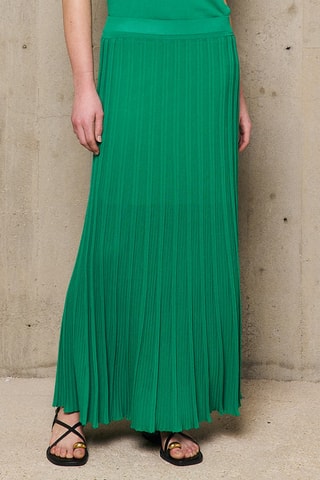 Gonna lunga plissé Enola - Verde