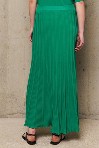 Gonna lunga plissé Enola - Verde