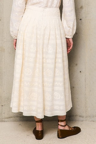 Jupe midi Laure - Beige