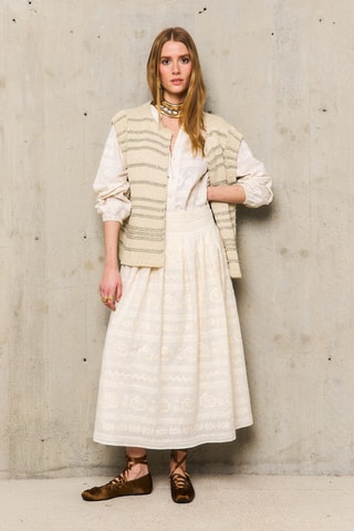 Jupe midi Laure - Beige