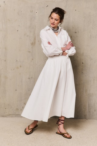 Gonna midi Liliane - Bianco