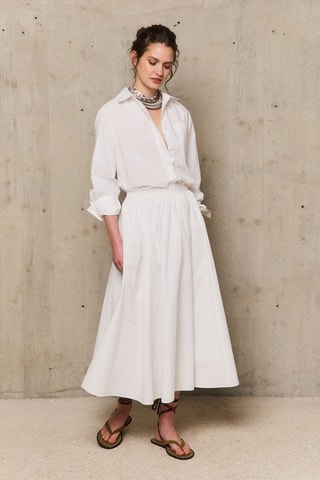 Gonna midi Liliane - Bianco