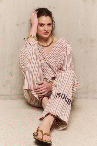 Pantalon droit Victoire - Marron