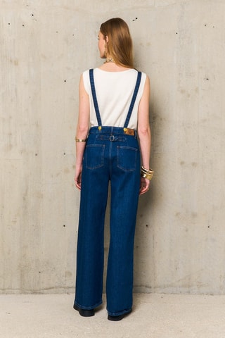 Jeans con bretelle Moira - Blu