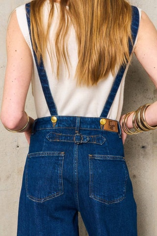 Jeans con bretelle Moira - Blu