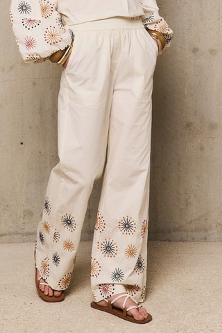 Pantaloni straight Oksanna - Beige