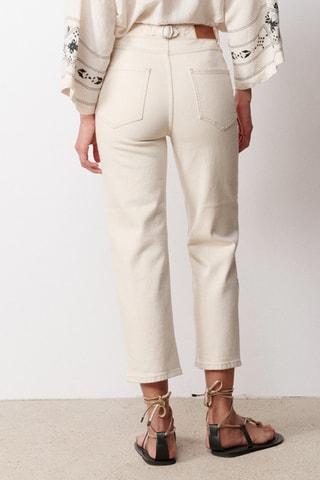 Jeans mom in denim Gaby - Beige