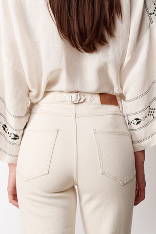 Jeans mom in denim Gaby - Beige