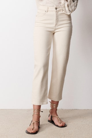 Jeans mom in denim Gaby - Beige