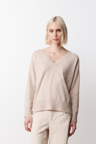 Maglia in lana merino Graziella - Marrone