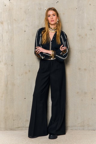 Pantaloni in lana Chlotilde - Nero