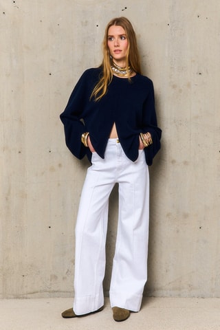 Maglia in lana merino Aina - Blu