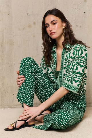 Pantaloni flare Marilyn - Verde