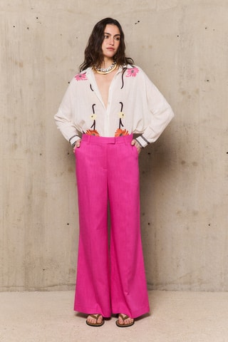 Pantaloni straight Claudia - Rosa