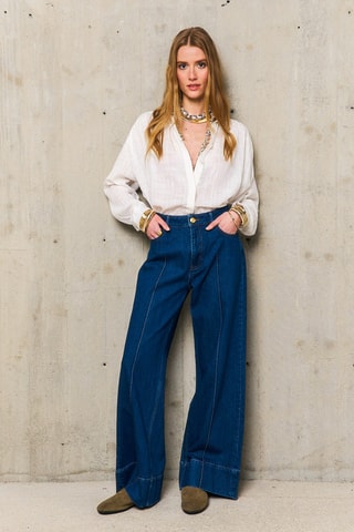 Jeans wide legs Moira - Blu