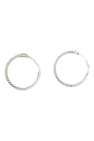 Orecchini a cerchio Twistées - Oro bianco