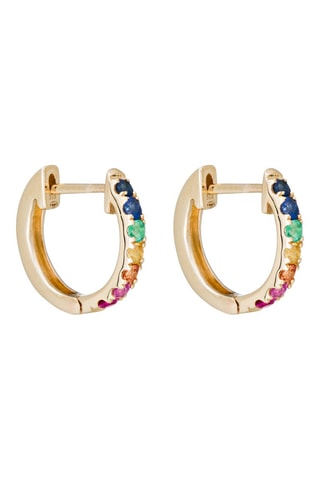 Creolen Colorful Love - Geelgoud en Saffieren