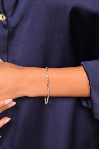 Armband Rivière - Witgoud en Diamanten