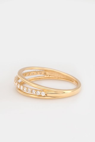 Anello Solara - Oro giallo e diamanti