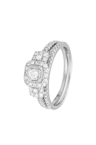 Anello Malika - Oro bianco e diamanti