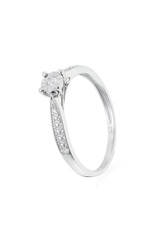 Anello Solitaire Merveille - Oro bianco e diamante - Le Diamantaire