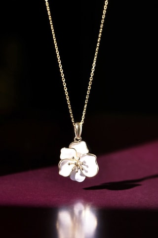 Ciondolo Orchidée - Oro giallo - Diamanta