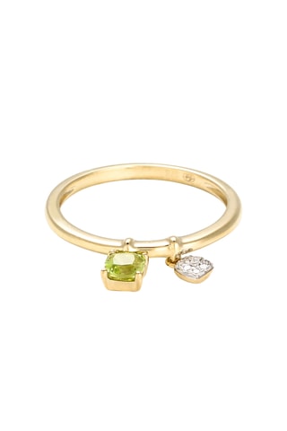 Anello Darling Péridot - Oro giallo, diamanti e peridoto