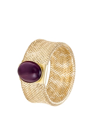 Anello Flamboyant - Oro giallo e ametista