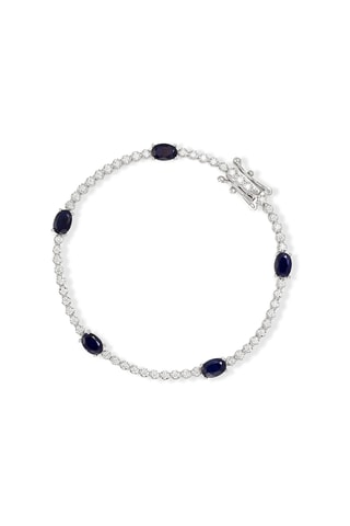 Armband Filia - Witgoud, Diamanten en Saffieren