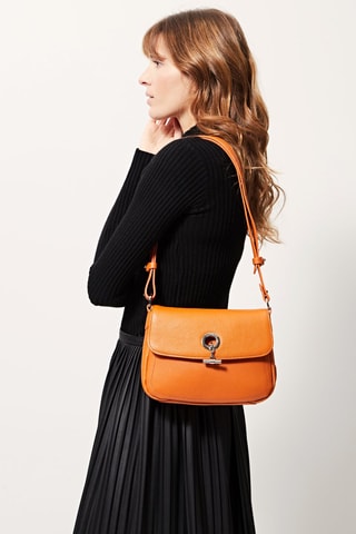 Sac bandoulière en cuir Paris - Orange
