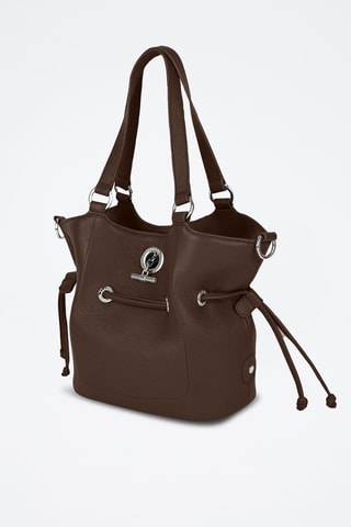 Sac porté épaule en cuir Paris - Marron