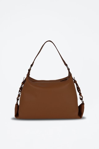 Sac porté épaule en cuir Naturel - Marron