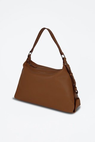 Sac porté épaule en cuir Naturel - Marron