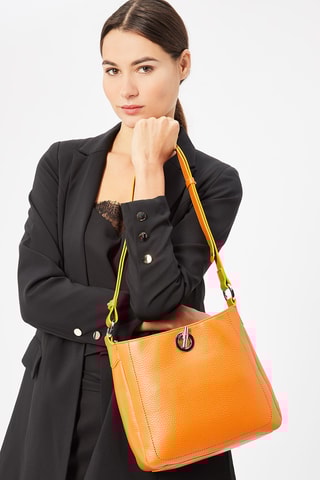 Sac bandoulière en cuir Paris - Orange