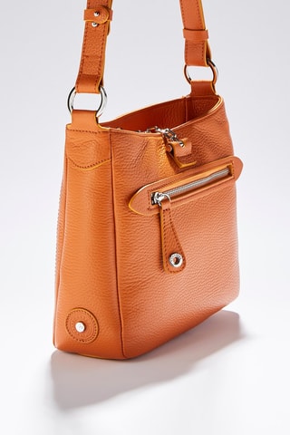 Sac bandoulière en cuir Paris - Orange
