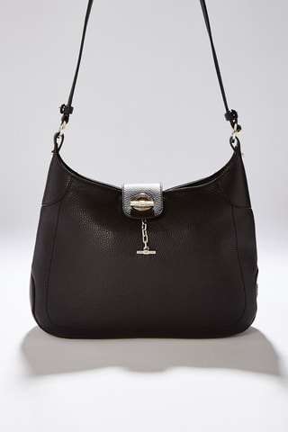 Sac porté épaule en cuir Paris - Noir