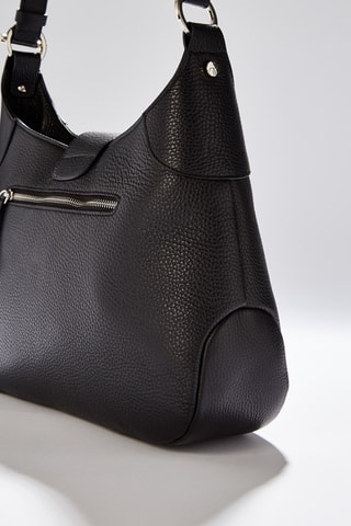 Sac porté épaule en cuir Paris - Noir